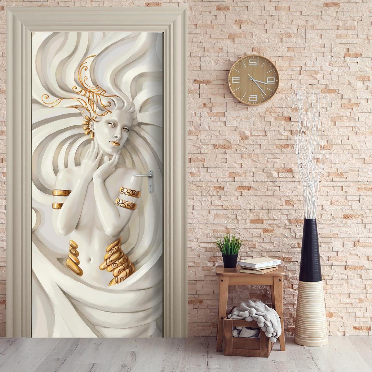 Stickerprofis Türtapete GOLDEN SCULPTURE, Premiumklasse, selbstklebend günstig online kaufen