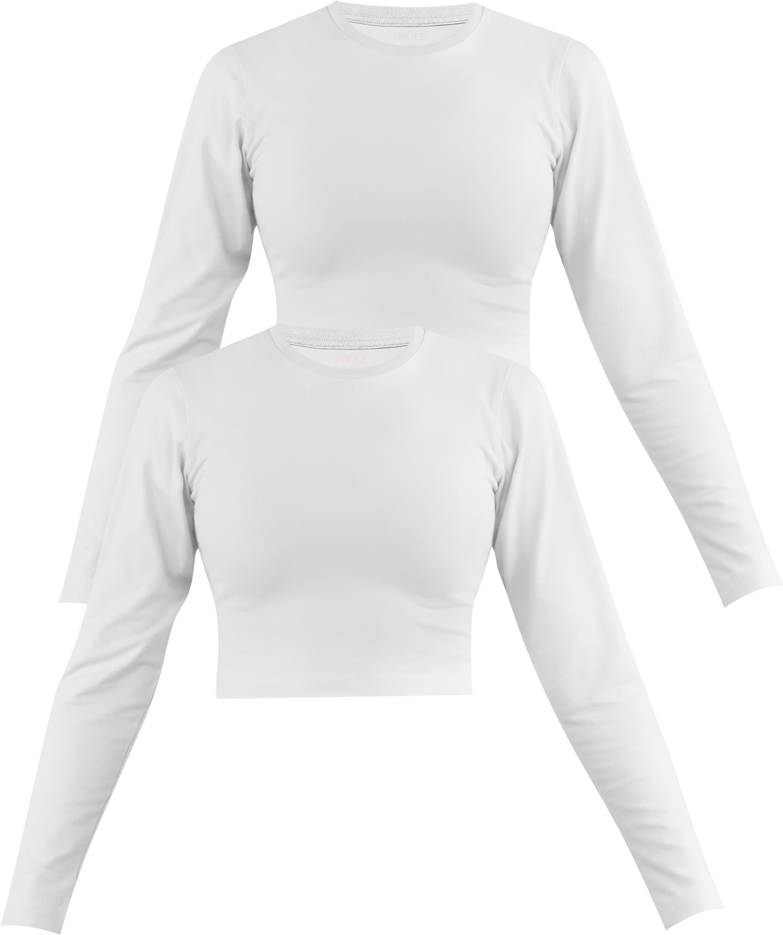 Janice Langarmshirt 2 x Damen crop günstig online kaufen