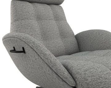 FLEXLUX Relaxsessel Relaxchairs Chester, Rücken- & Kopfteilverstellung, drehbar, Fuß schwarz