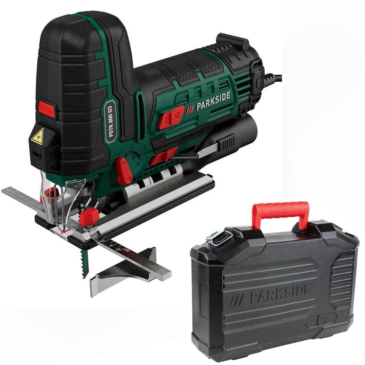 Parkside Akku-Stichsäge PARKSIDE Pendelhubstichsäge PSTK 800 mit Koffer und Zubehör