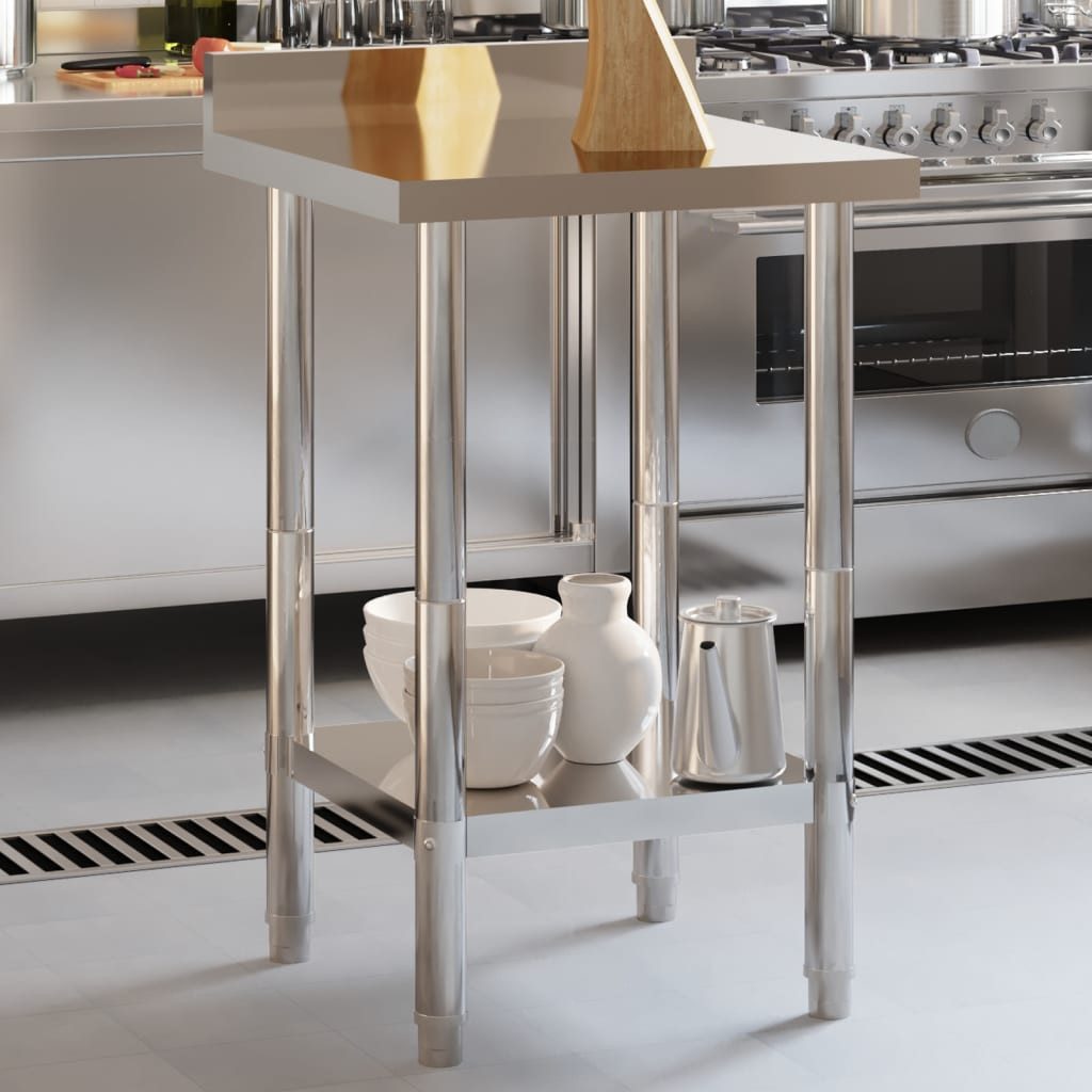 vidaXL Bartisch, Küchen-Arbeitstisch mit Aufkantung 55x55x93 günstig online kaufen