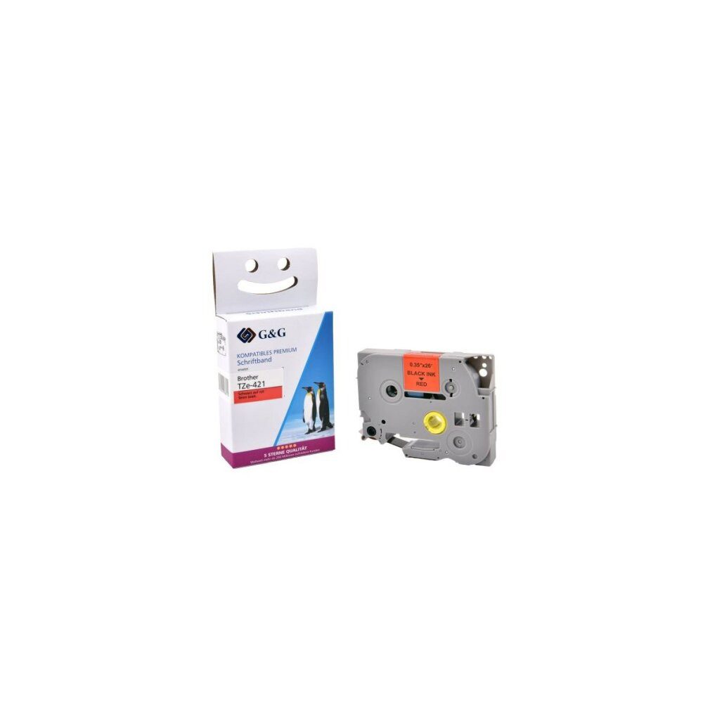 G & G Verlagsgesellschaft Druckerband G&G Schriftband kompatibel mit Brother TZe-421