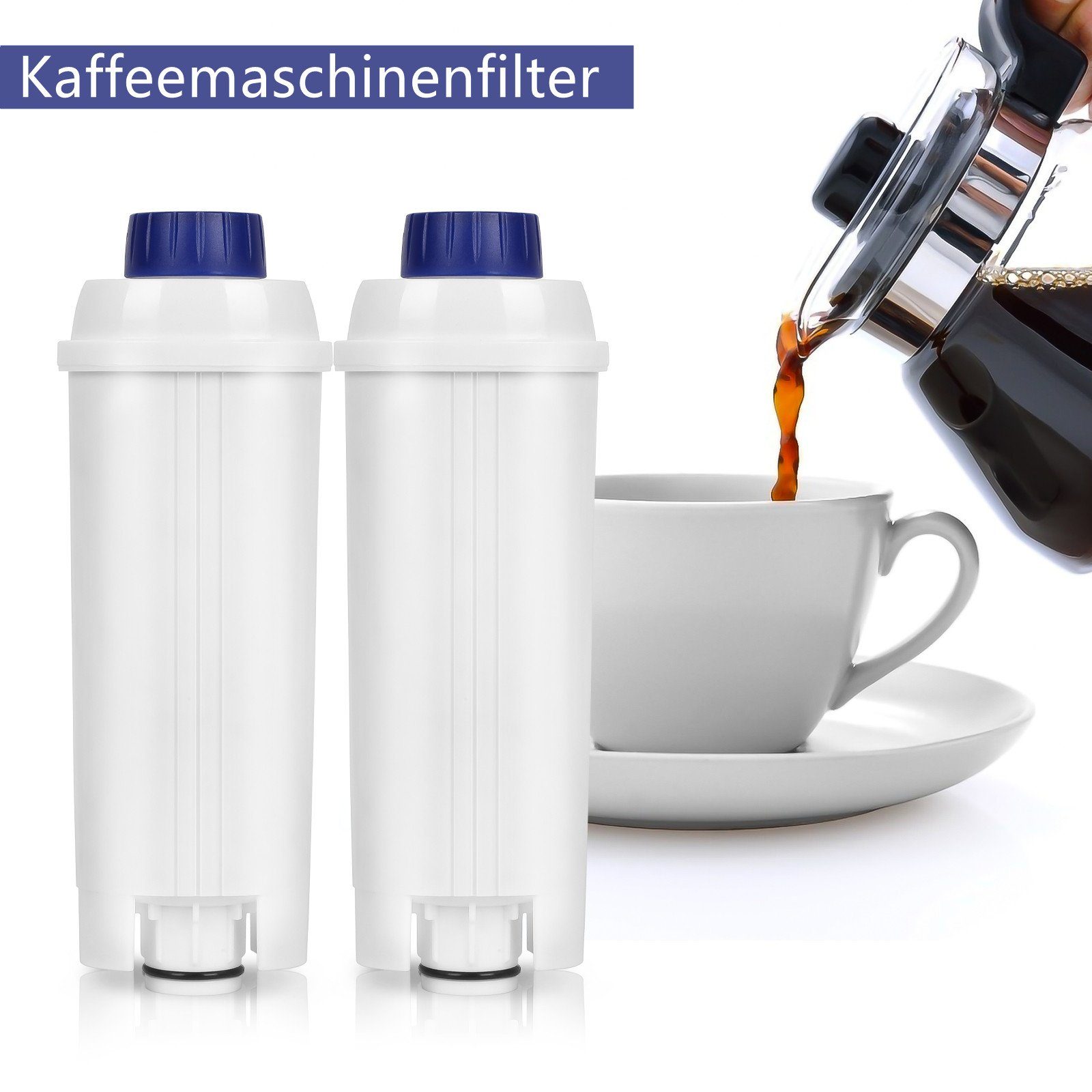 Clanmacy Wasserfilter 8x Wasserfilter für Zubehör Wasser mit für DLSC002 60 für Liter EC800 ETAM EC680 ECAM DLSC002 Delonghi Aktivkohle Delonghi kompatibel für