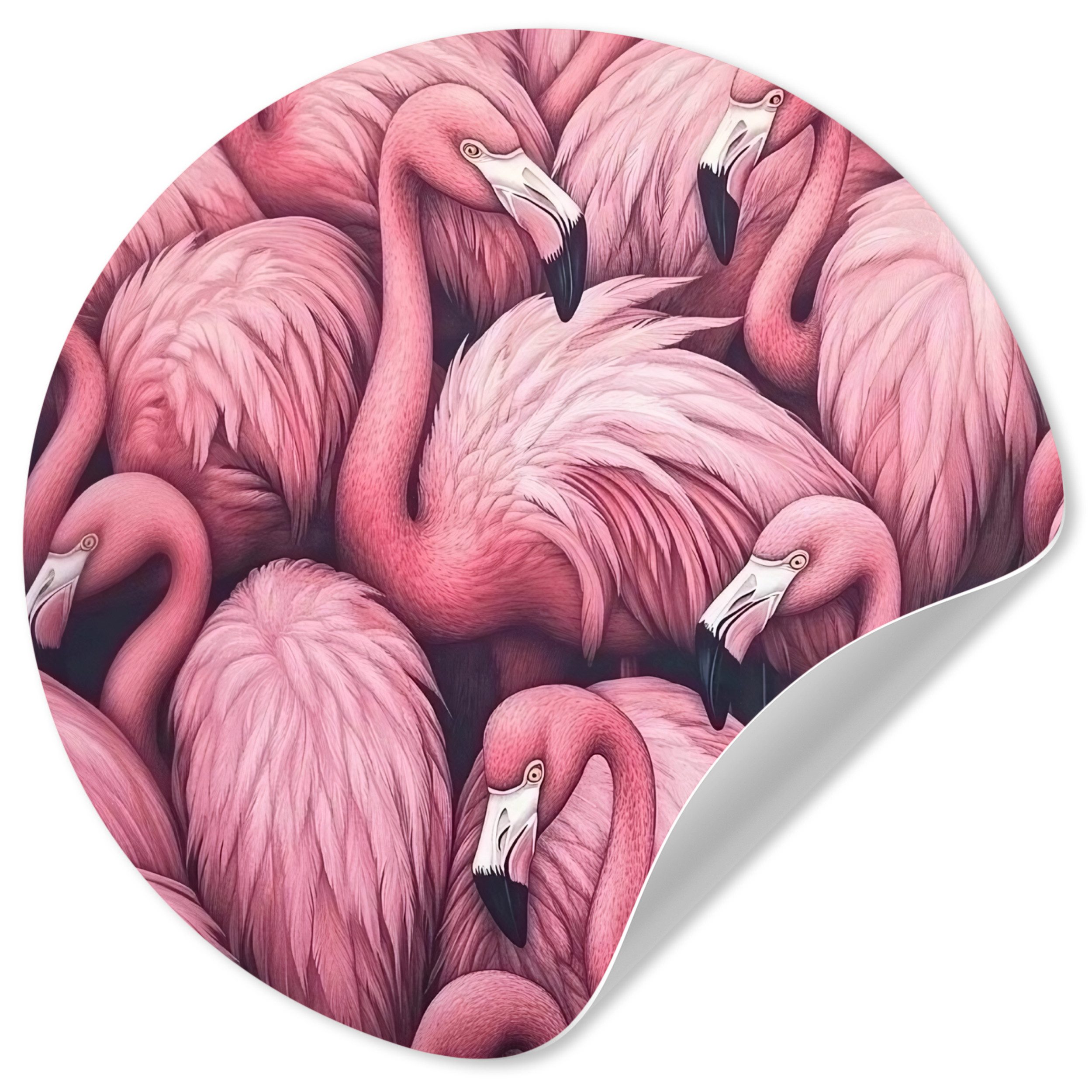 MuchoWow Wandsticker Flamingo