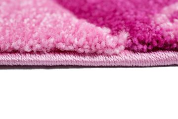Kinderteppich Kinderteppich Spielteppich Babyteppich Mädchen Herz rosa pink, Carpetia, rund, Höhe: 13 mm