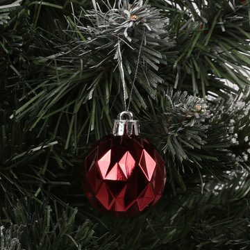 Sarcia.eu Weihnachtsbaumkugel Dunkelrote Christbaumkugeln, Kugelset 4cm, 18 Stück 1 Pack