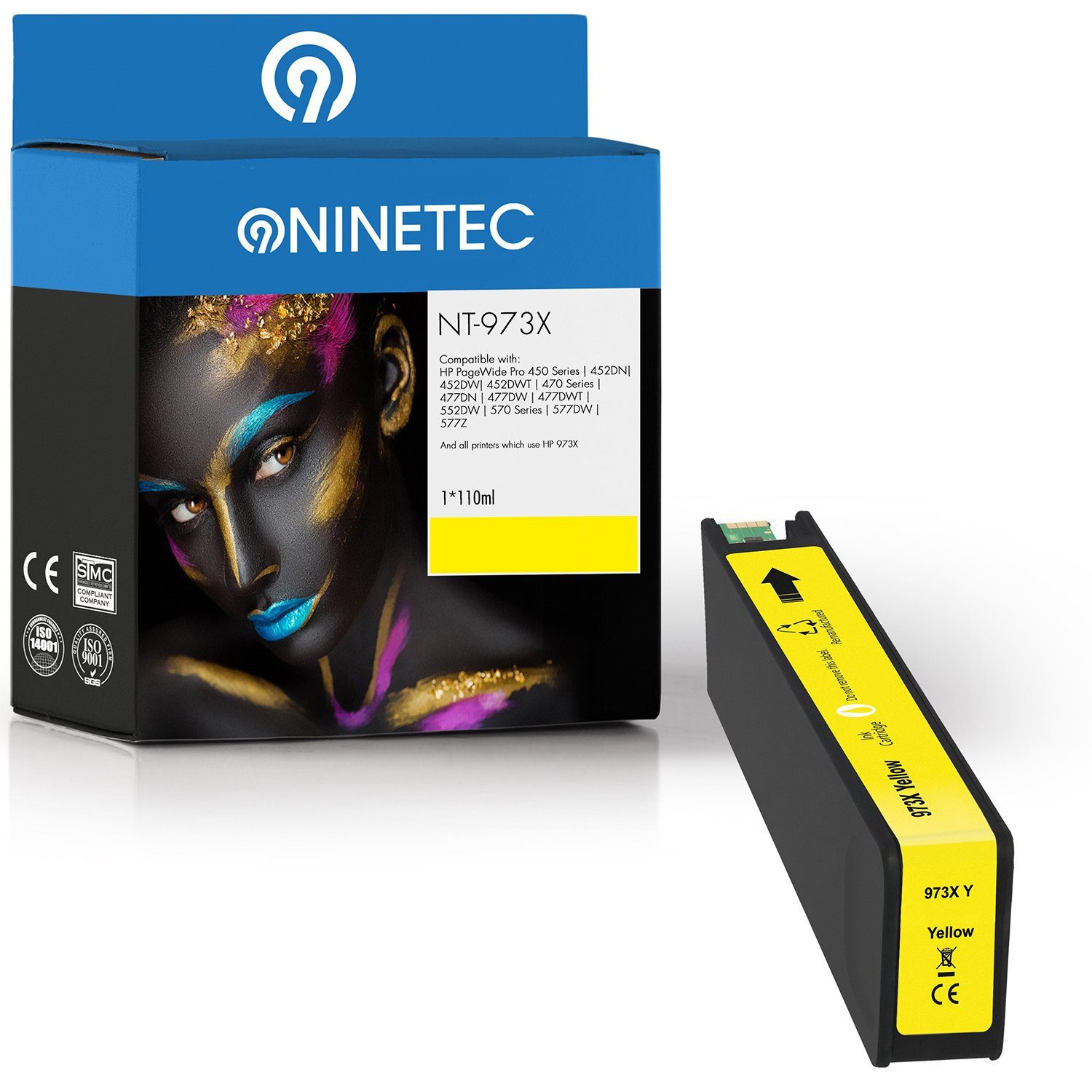 NINETEC ersetzt HP 973X 973 X Yellow Tintenpatrone