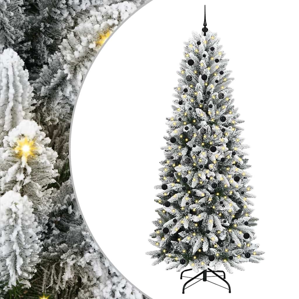 vidaXL LED Baum Künstlicher Weihnachtsbaum mit 300 LEDs mit Ständer Weiß 240 cm
