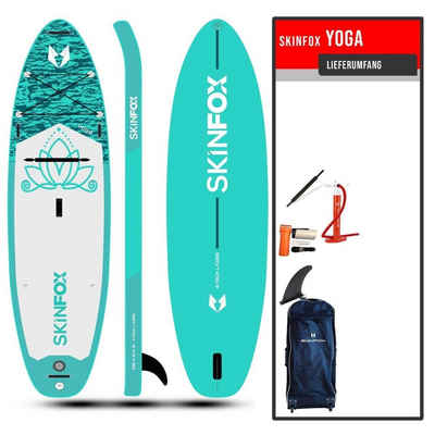 Skinfox Inflatable SUP-Board SKINFOX YOGA ALU-SET (335x91x15) 4-TECH L-CORE SUP Paddelboard TUERKIS