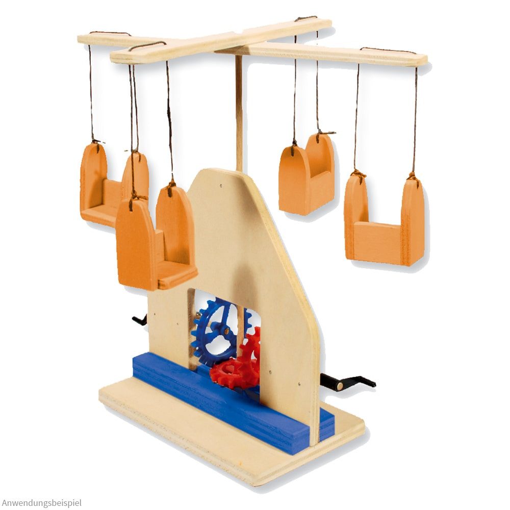 matches21 HOME & HOBBY Karussell mit Getriebe Kinder Werkset Holzbaukasten