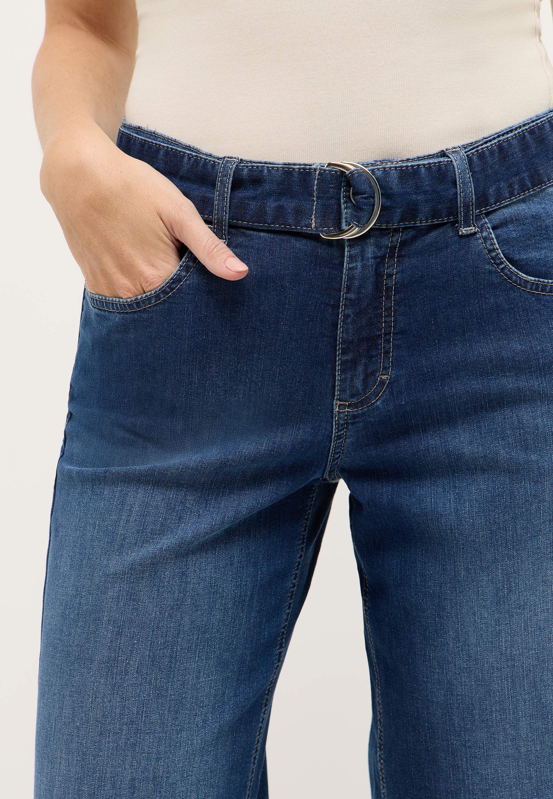 ANGELS 7/8-Jeans Linn City Culotte im Relaxed Fit, mit Gürtel