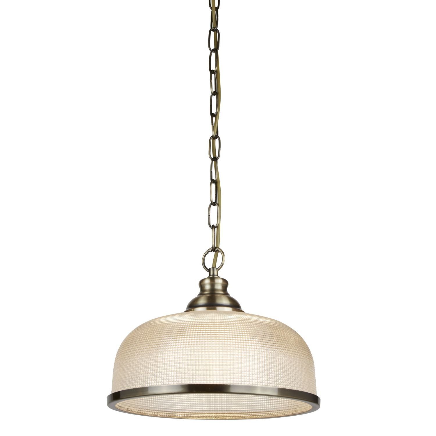 Licht-Erlebnisse Pendelleuchte CUMBRIA, ohne Leuchtmittel, in Messing Antik Klar/Transparent E27 Glas Metall Jugendstil