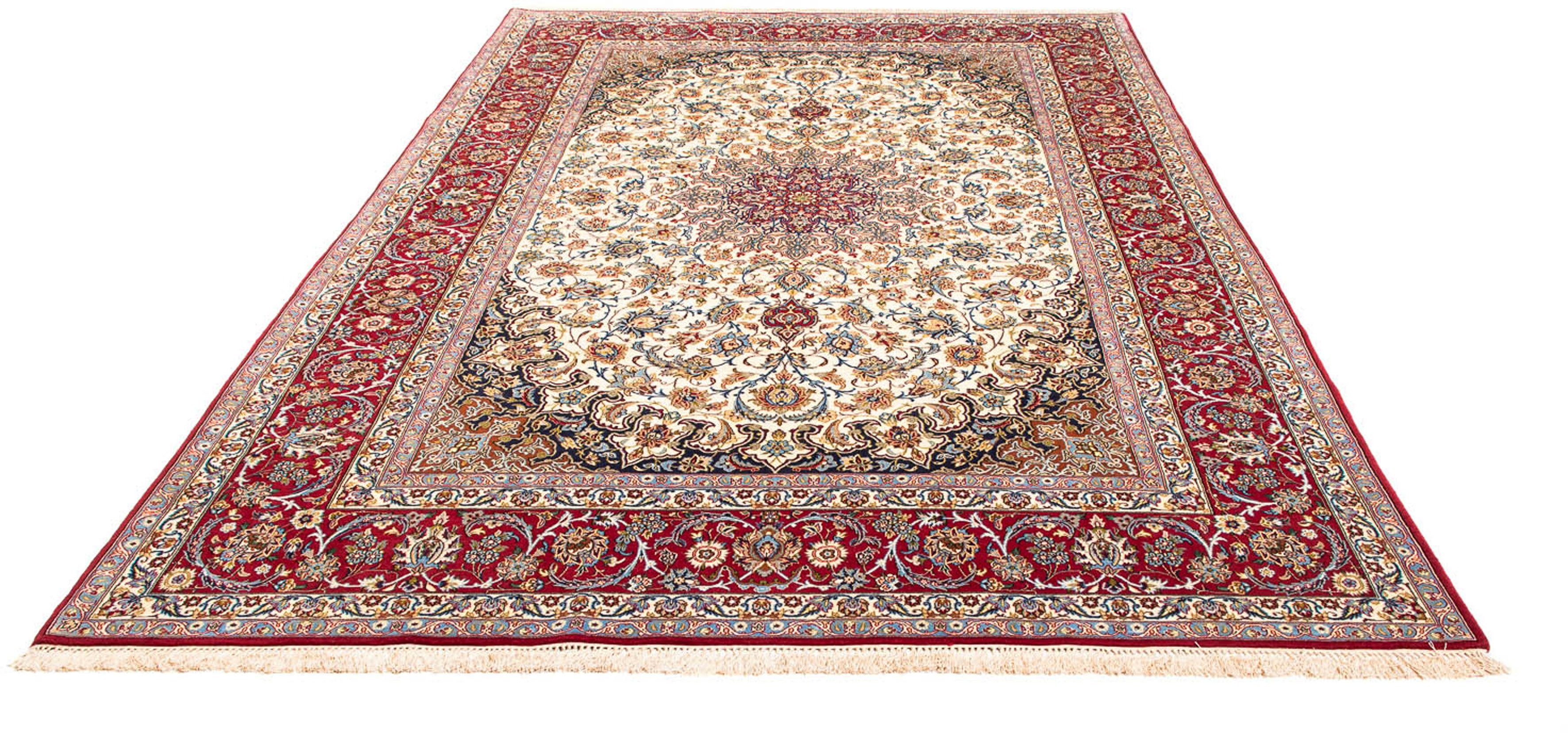 Orientteppich Perser - Isfahan - Premium - 308 x 205 cm - rot, morgenland, rechteckig, Höhe: 6 mm, Wohnzimmer, Handgeknüpft, Einzelstück mit Zertifikat
