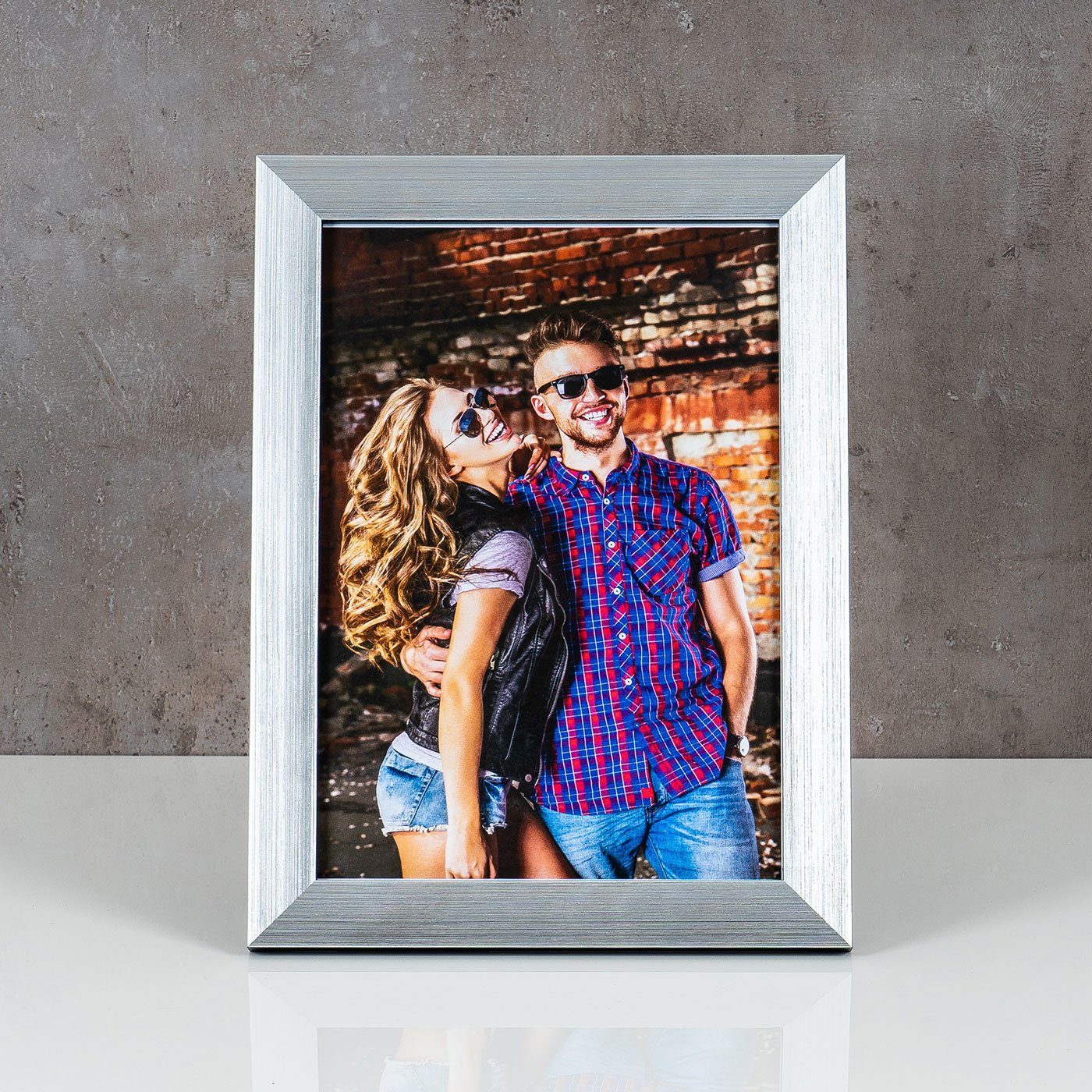Levandeo® Bilderrahmen, Bilderrahmen 20x30cm DIN A4 Aluminium Schwarz Fotorahmen Einzelrahmen