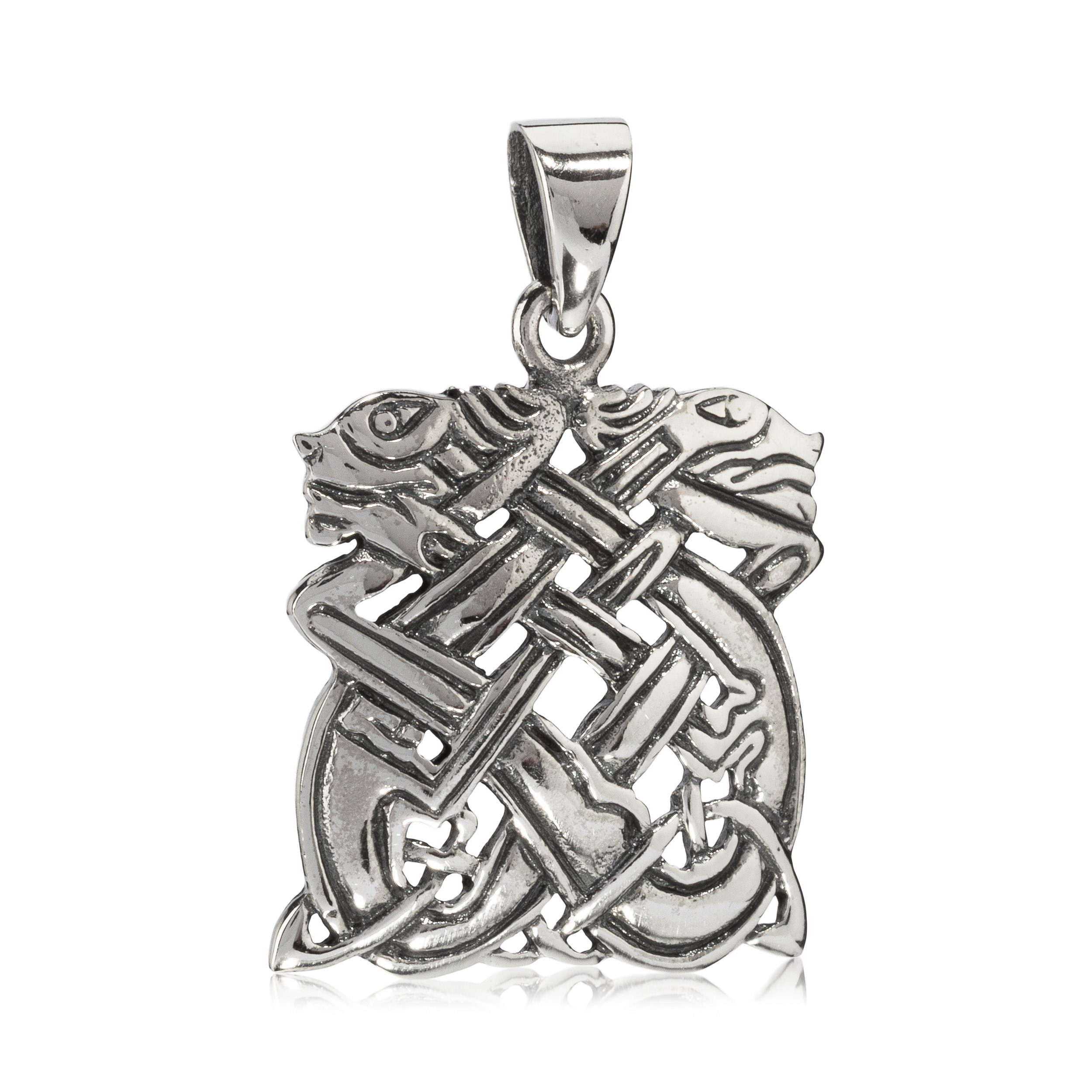 NKlaus Kettenanhänger Keltische Hunde Kettenanhänger 925 Silber 2,2cm a, 925 Sterling Silber Silberschmuck für Damen