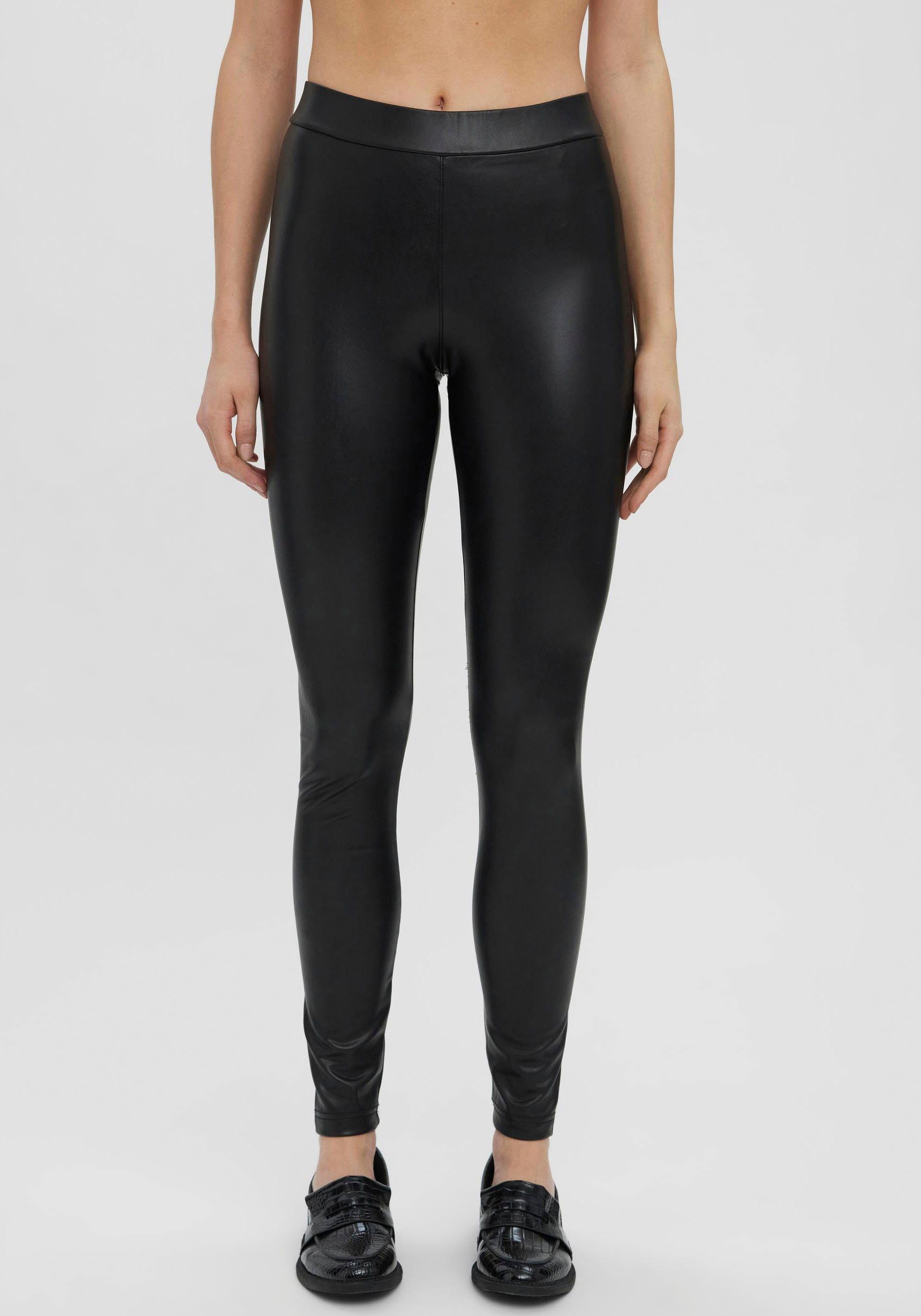 Vero Moda Lederimitathose VMGANA MR PL LEGGING