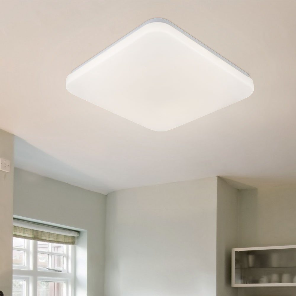 LED fest etc-shop LED cm LED Deckenleuchte Küche 25 Warmweiß, Leuchte verbaut, Deckenleuchte, Deckenlampe LED-Leuchtmittel