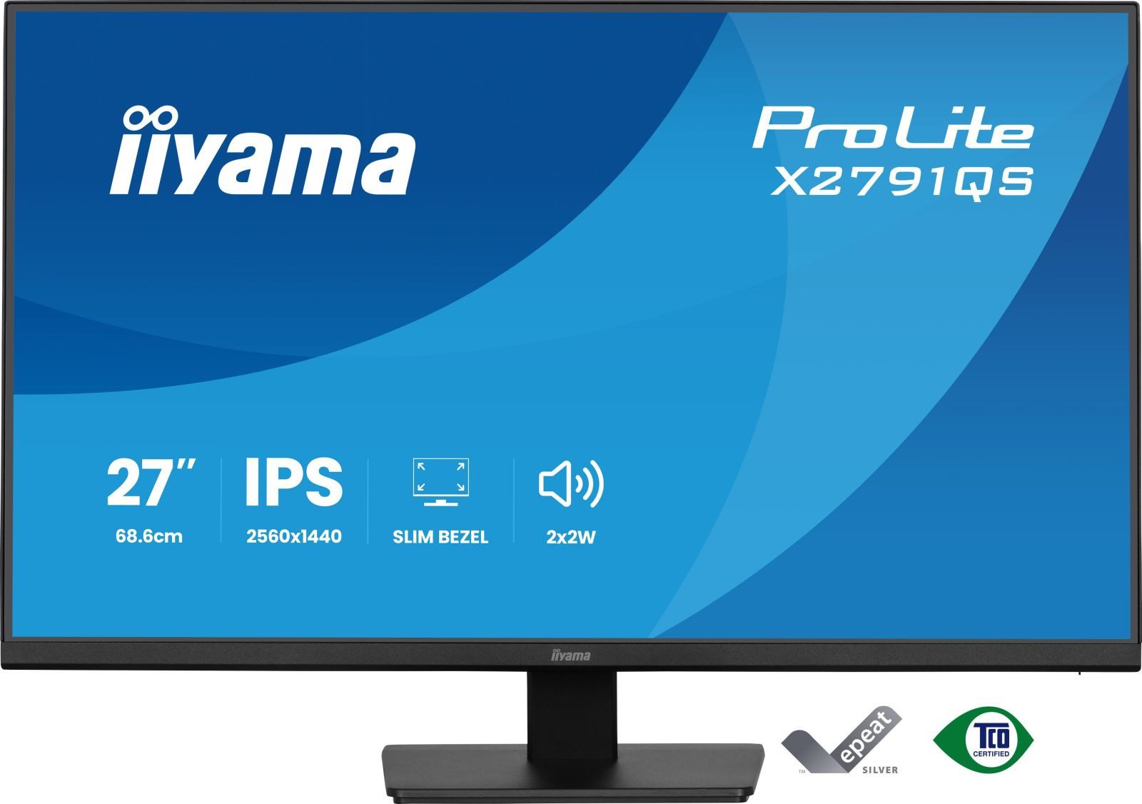 Iiyama X2791QS-B1 TFT-Monitor (2560 x 1440 px, Quad HD, 75 Hz, IPS, Adaptive-Sync, Lautsprecher, HDCP)