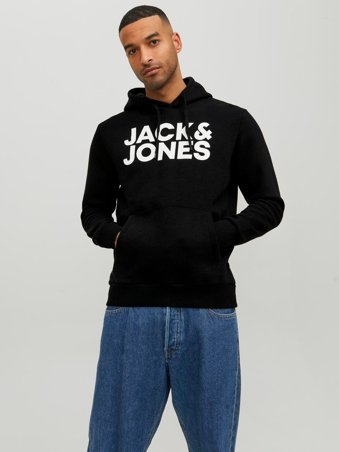 Jack & Jones Hoodie CORP (1-tlg) mit Kapuze im modernen Look günstig online kaufen