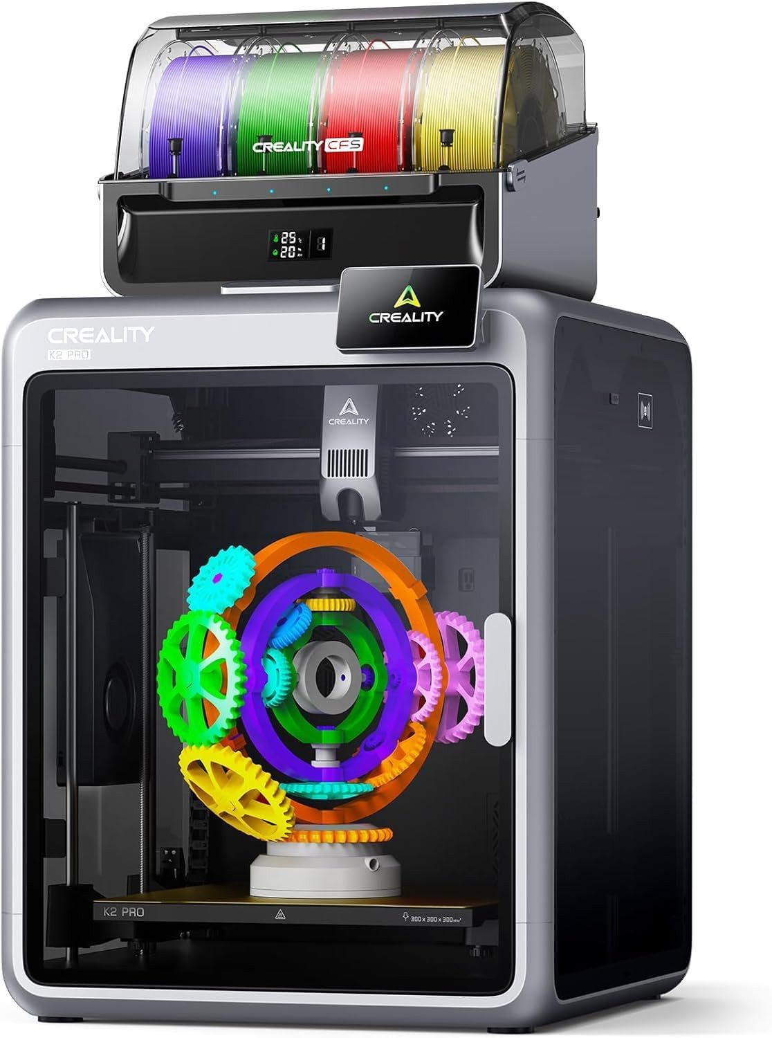 Creality 3D 3D-Drucker K2 Pro Combo, mit CFS, Mehrfarbendruck, Automatische Nivellierung, Dual-AI-Kamera, 300×300×300mm Druckvolumen