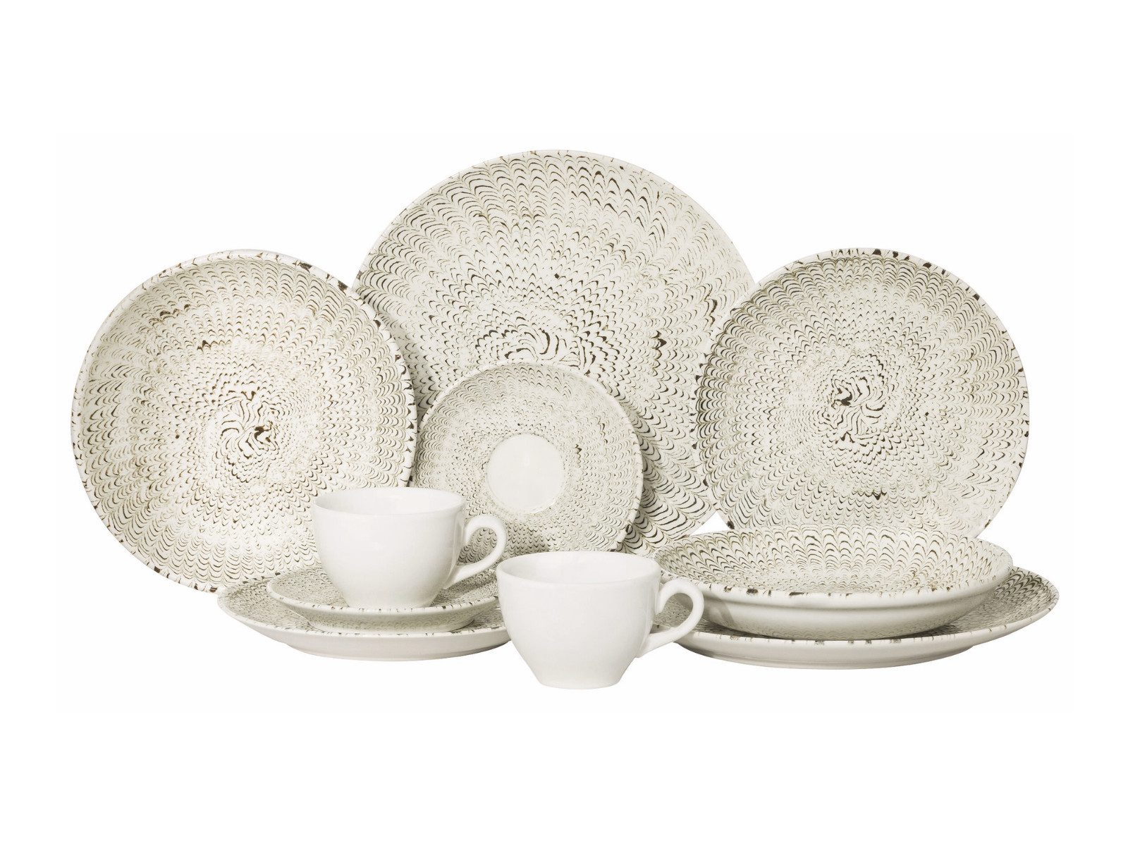 Rosenthal Geschirr-Set Sandora Lightbeige Set 10tlg, Porzellan