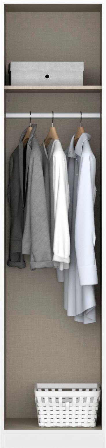 rauch Drehtürenschrank Kleiderschrank Schrank Garderobe Wäscheschrank Ankleide NIDDA (Breiten 47/91 cm, Höhe 197 cm) grifflose Front sowie Push-to-Open Funktion – Bild 4 von 5