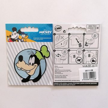 Disney Aufnäher Bügelbild, Aufbügler, Applikationen, Patches, Flicken, zum aufbügeln, Polyester, Mickey Mouse Goofy - Größe: 0 x 0 cm