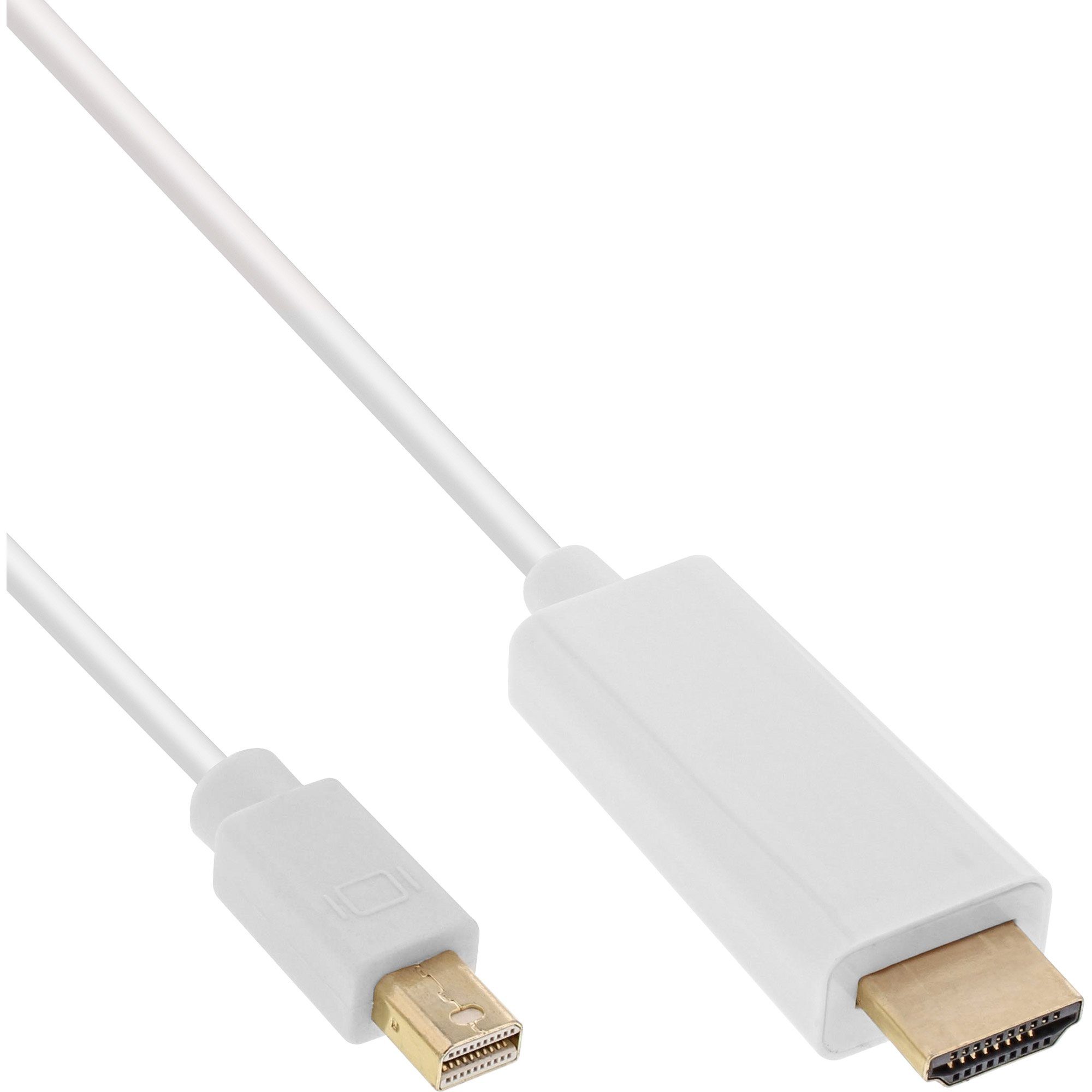 InLine® Mini DisplayPort zu HDMI Konverter Kabel, weiß, 5m, mit Audio Computer-Kabel