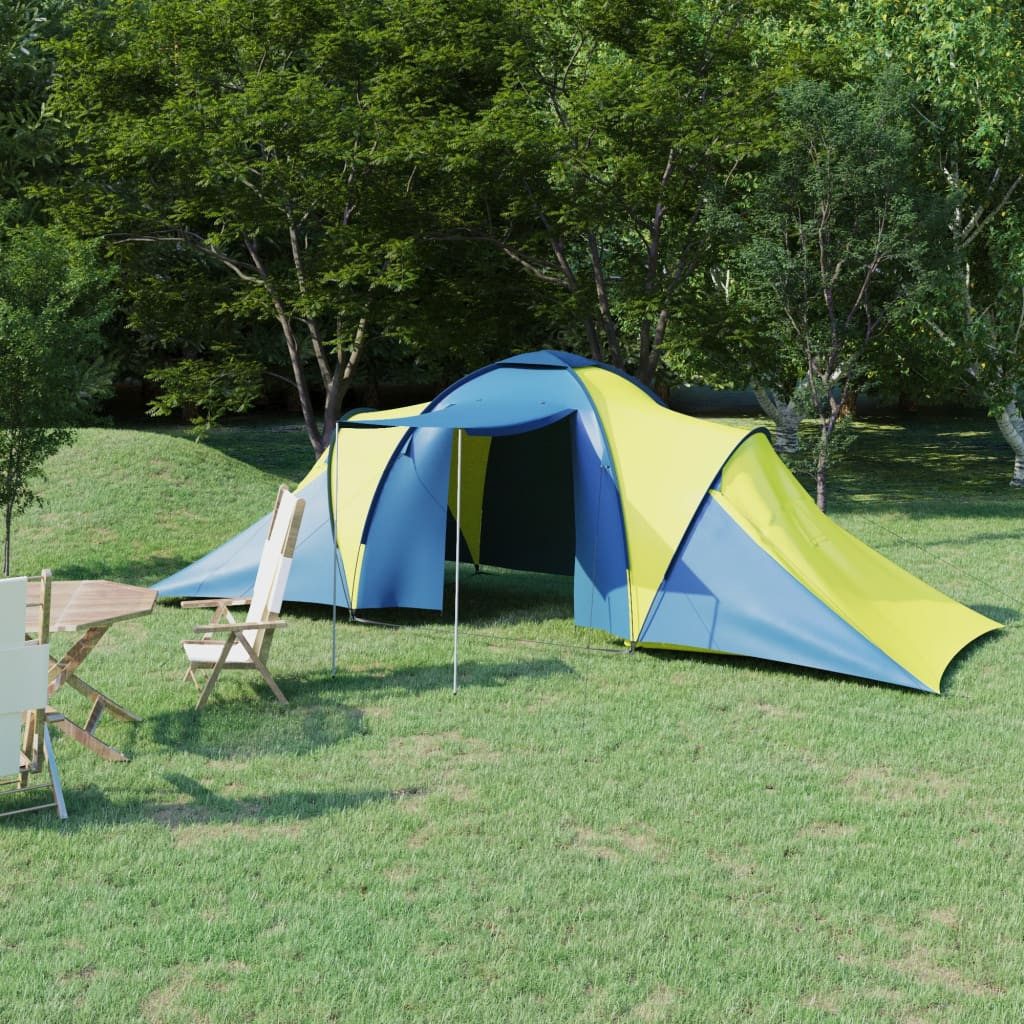 vidaXL Kuppelzelt Campingzelt 6 Personen Blau und Gelb, (1 tlg)