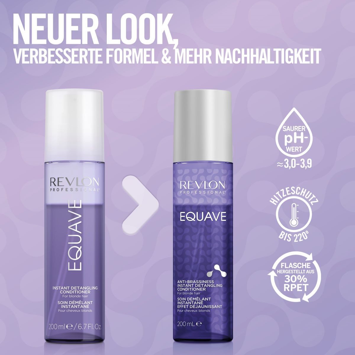 REVLON PROFESSIONAL Leave-in Pflege EQUAVE ANTI BRASSINESS DETANGLING CODITIONER, Blondes Haar 200 ml