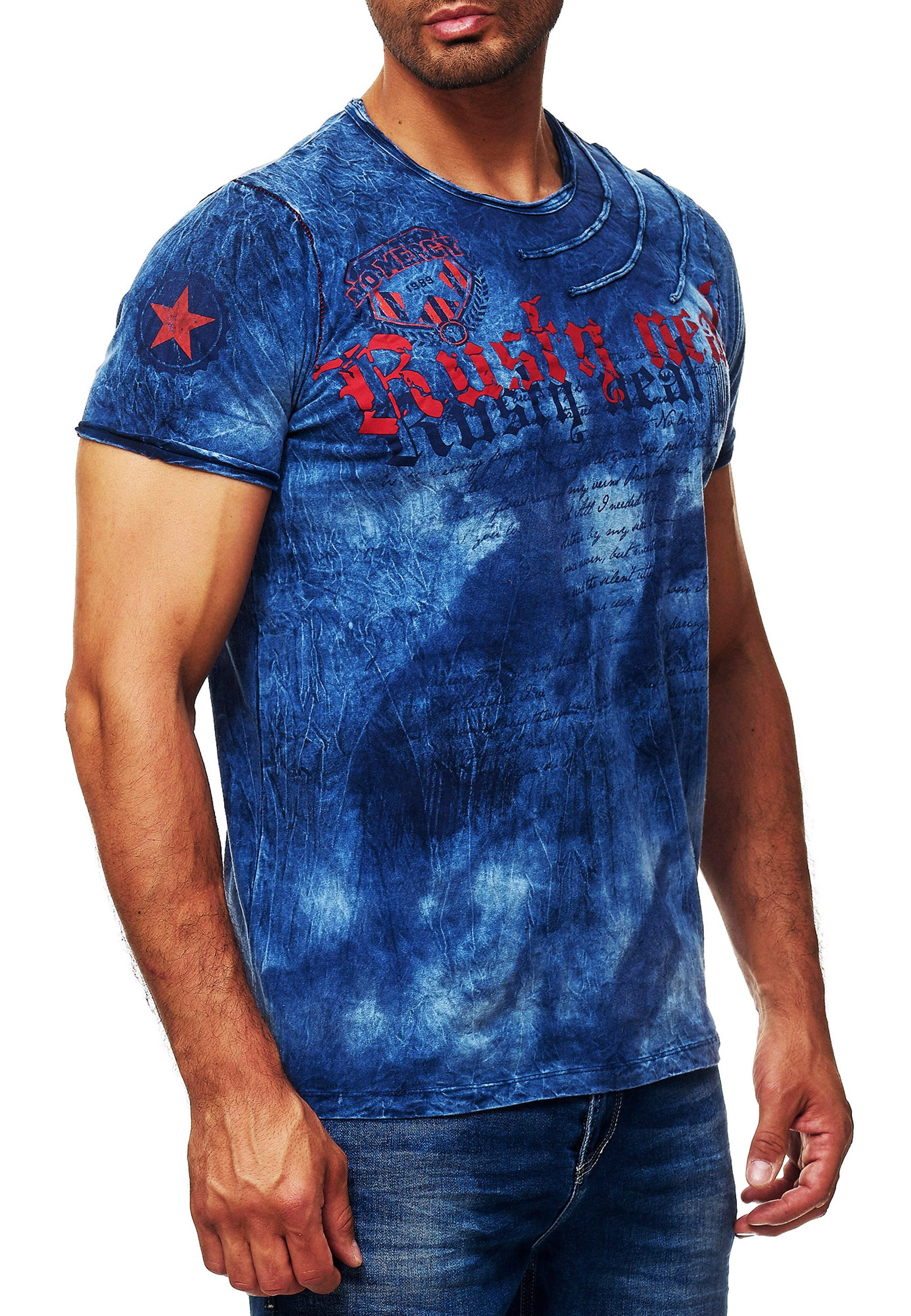 R-NEAL T-Shirt Batik T-Shirt Stretch Herren günstig online kaufen
