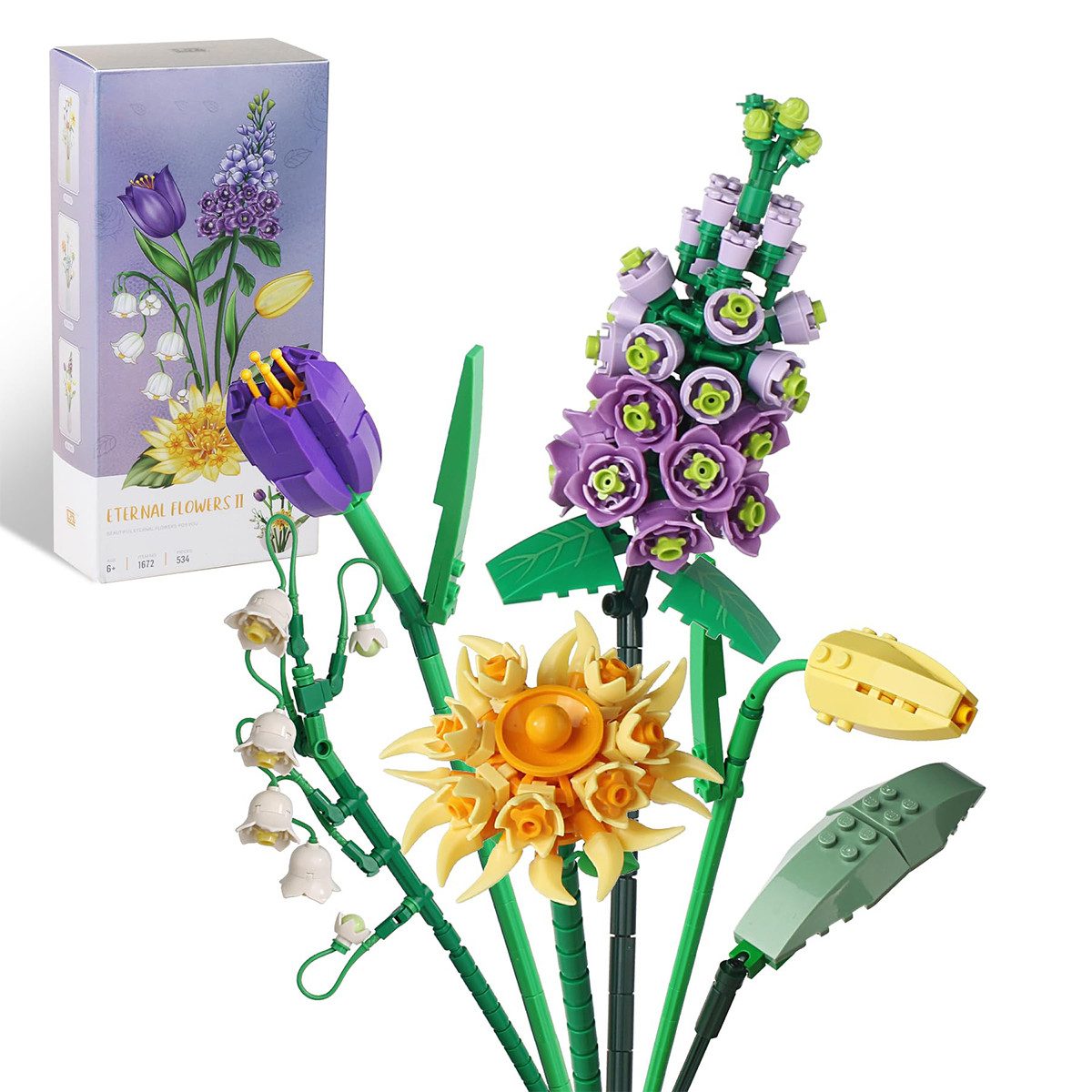 Kunstblumenstrauß Bouquet Building Set 534PCS Spielbausteine günstig online kaufen