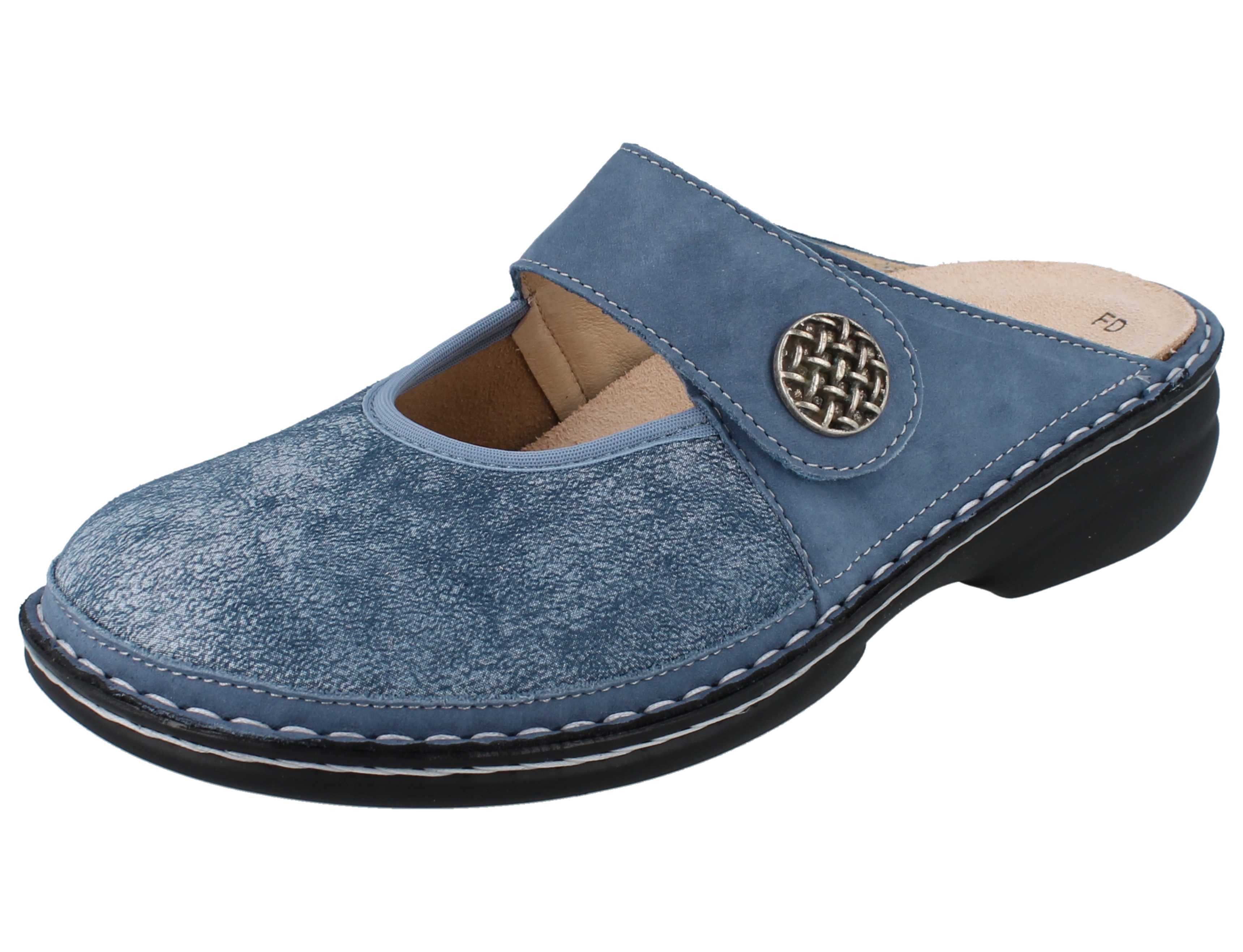 Finn Comfort FINN COMFORT Asinara Damen Clog blau Nubukleder Stretch - Größe: 39 Clog