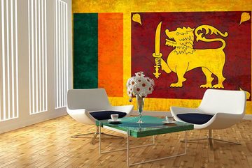 WandbilderXXL Fototapete Sri Lanka, glatt, Länderflaggen, Vliestapete, hochwertiger Digitaldruck, in verschiedenen Größen