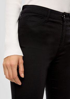 s.Oliver BLACK LABEL 5-Pocket-Jeans Regular: Satinhose mit Flared Leg