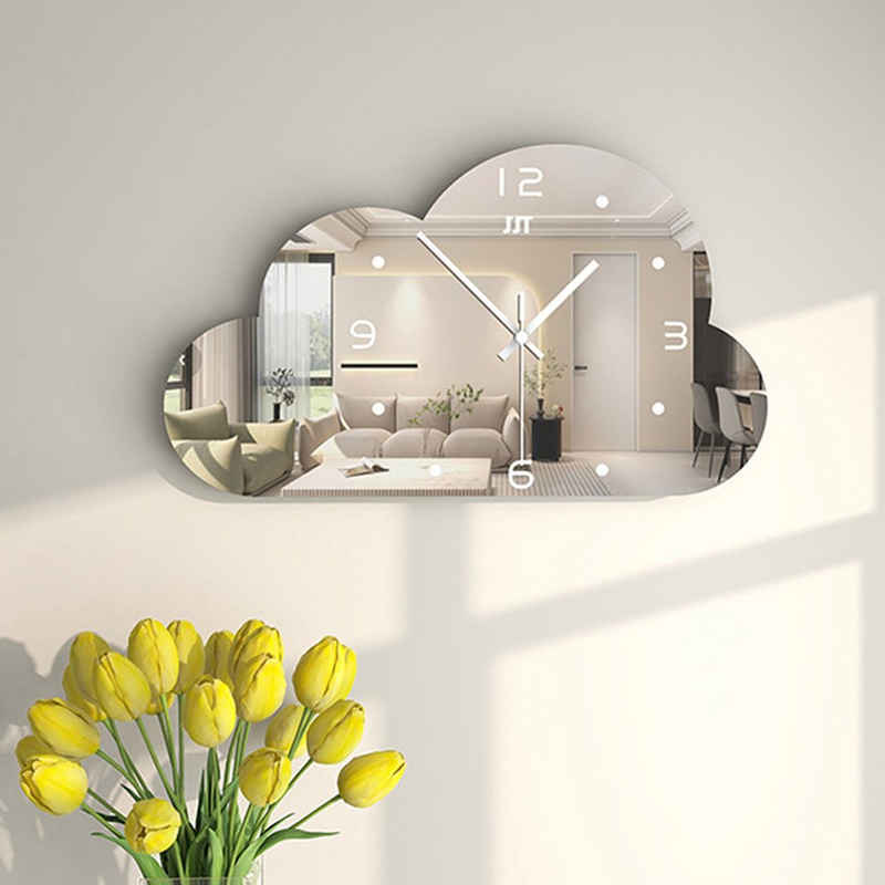 Dekorative Wanduhr Wanduhr mit wolkigem Spiegel, kreative und modische Wanduhr