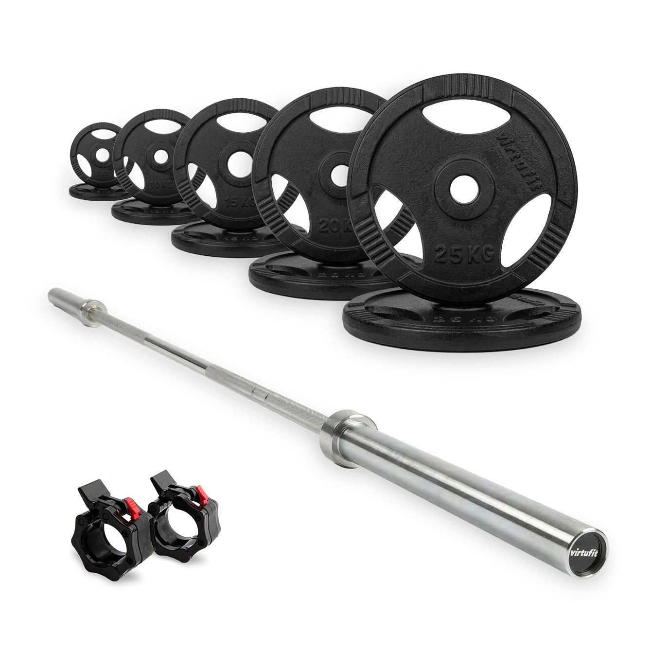 VirtuFit Hantel-Set Olympisch - Gusseisen - 170 kg