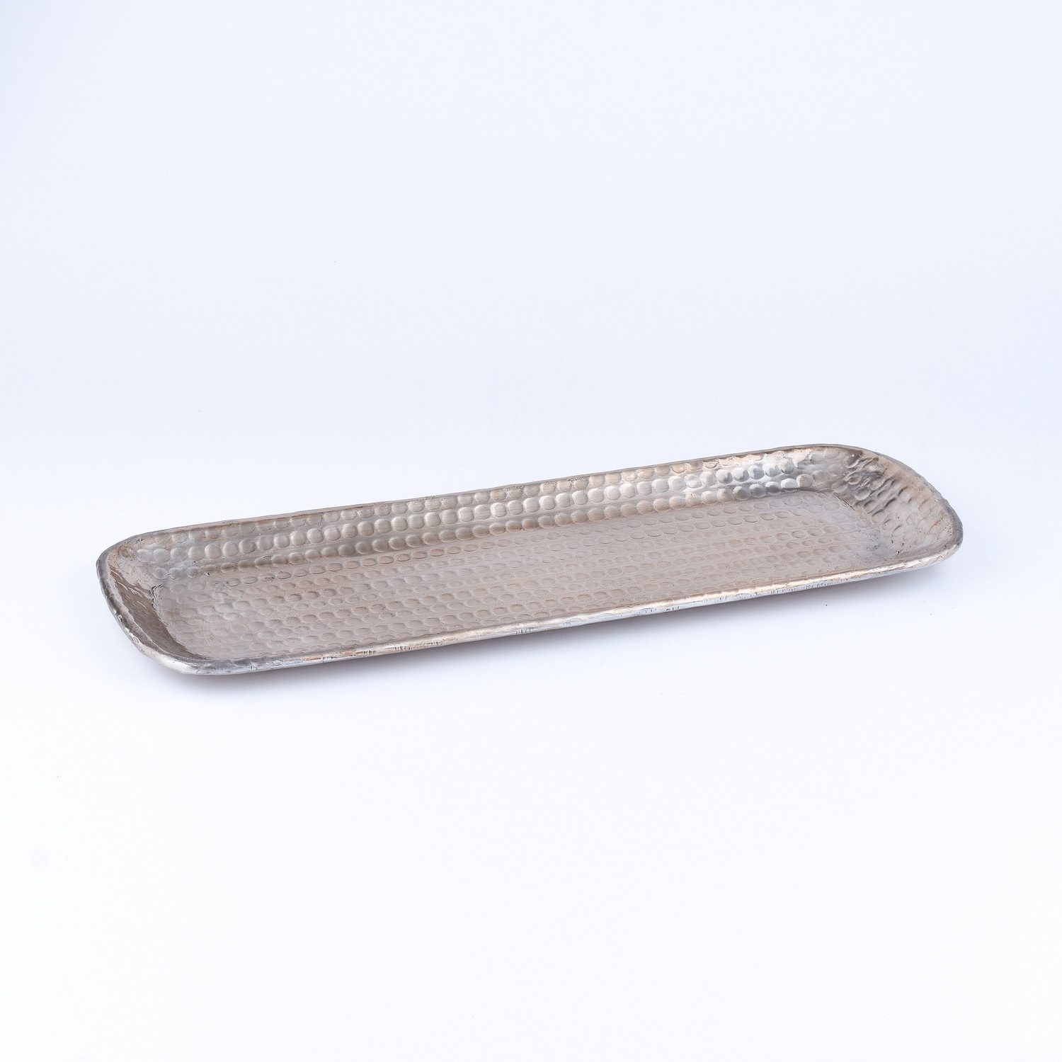 Dekotablett Vintage Tablett Kerzentablett Deko Hedye Silber 30cm