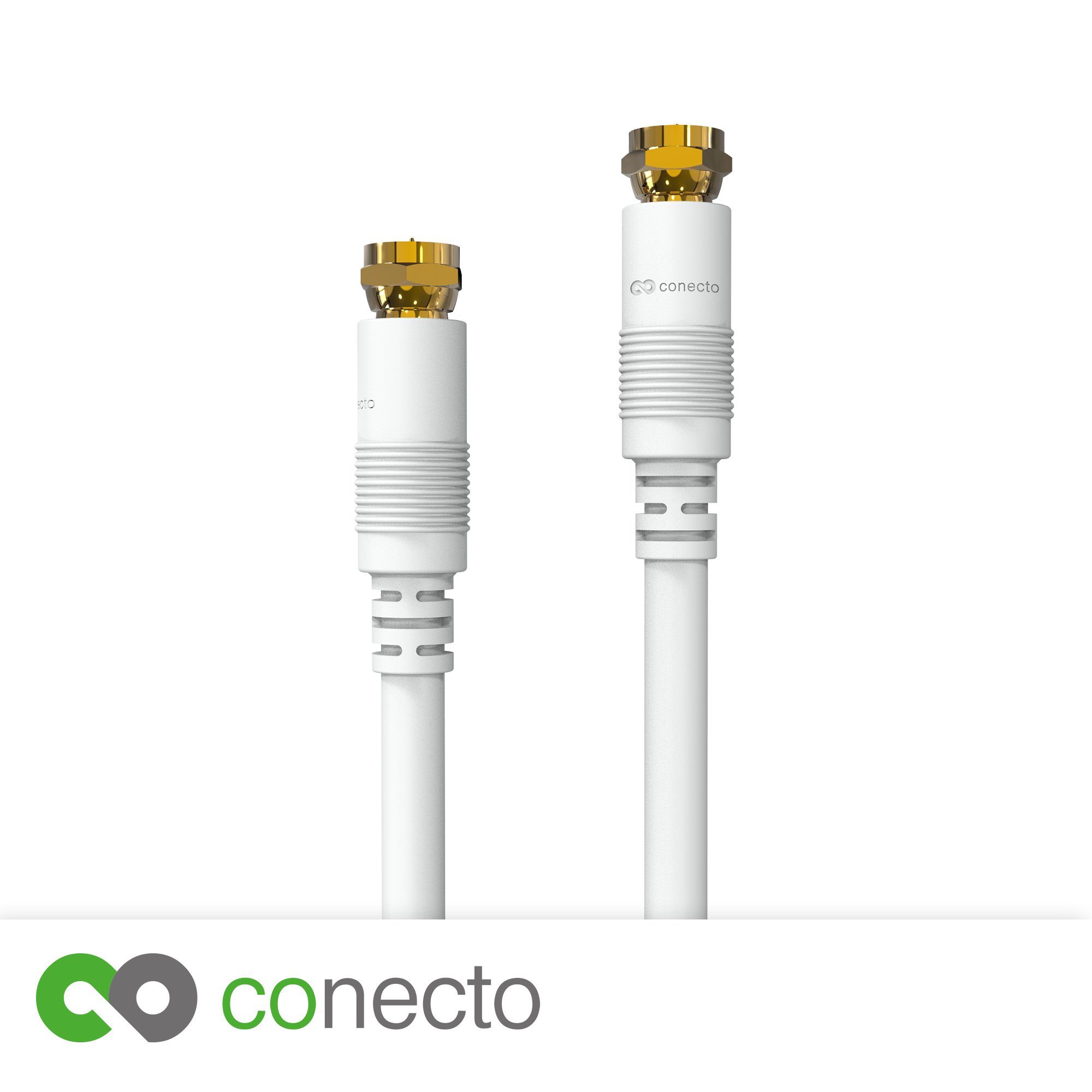 conecto conecto HQ SAT Antennenkabel - 4K UHD 1080p FULL HD HDTV 3D - (F-Steck SAT-Kabel, (50 cm)