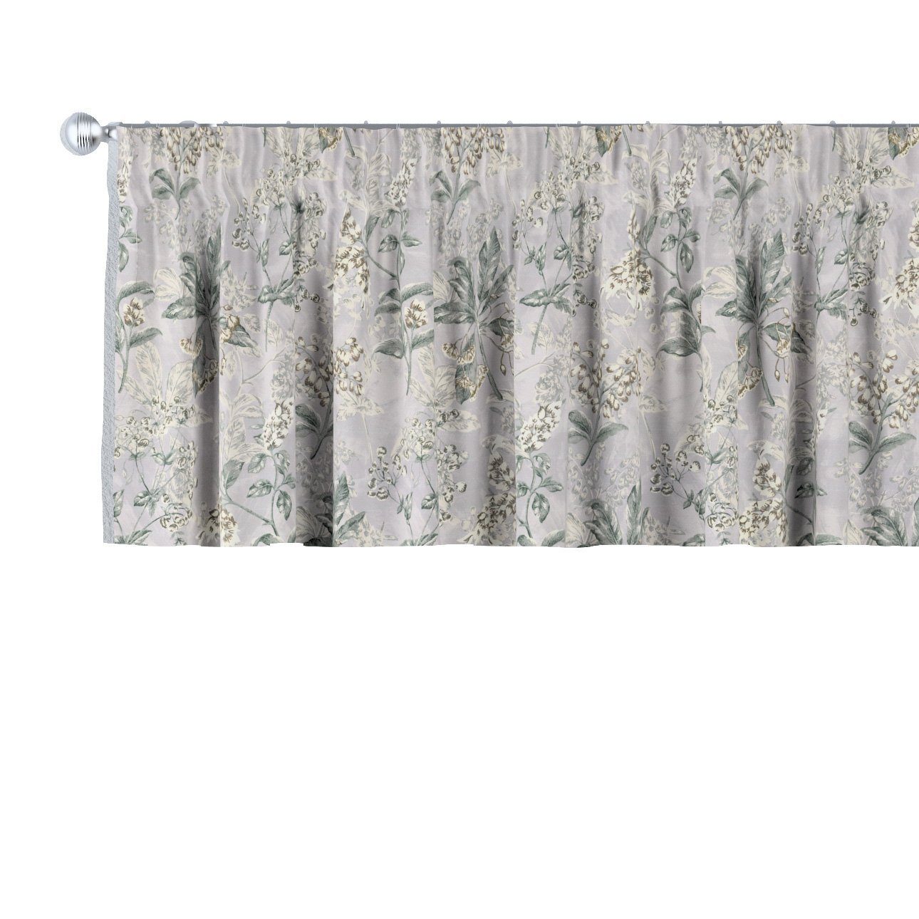 Vorhang mit x beige-olivgrün-grau Londres, Dekoria Kräuselband cm, 130 40
