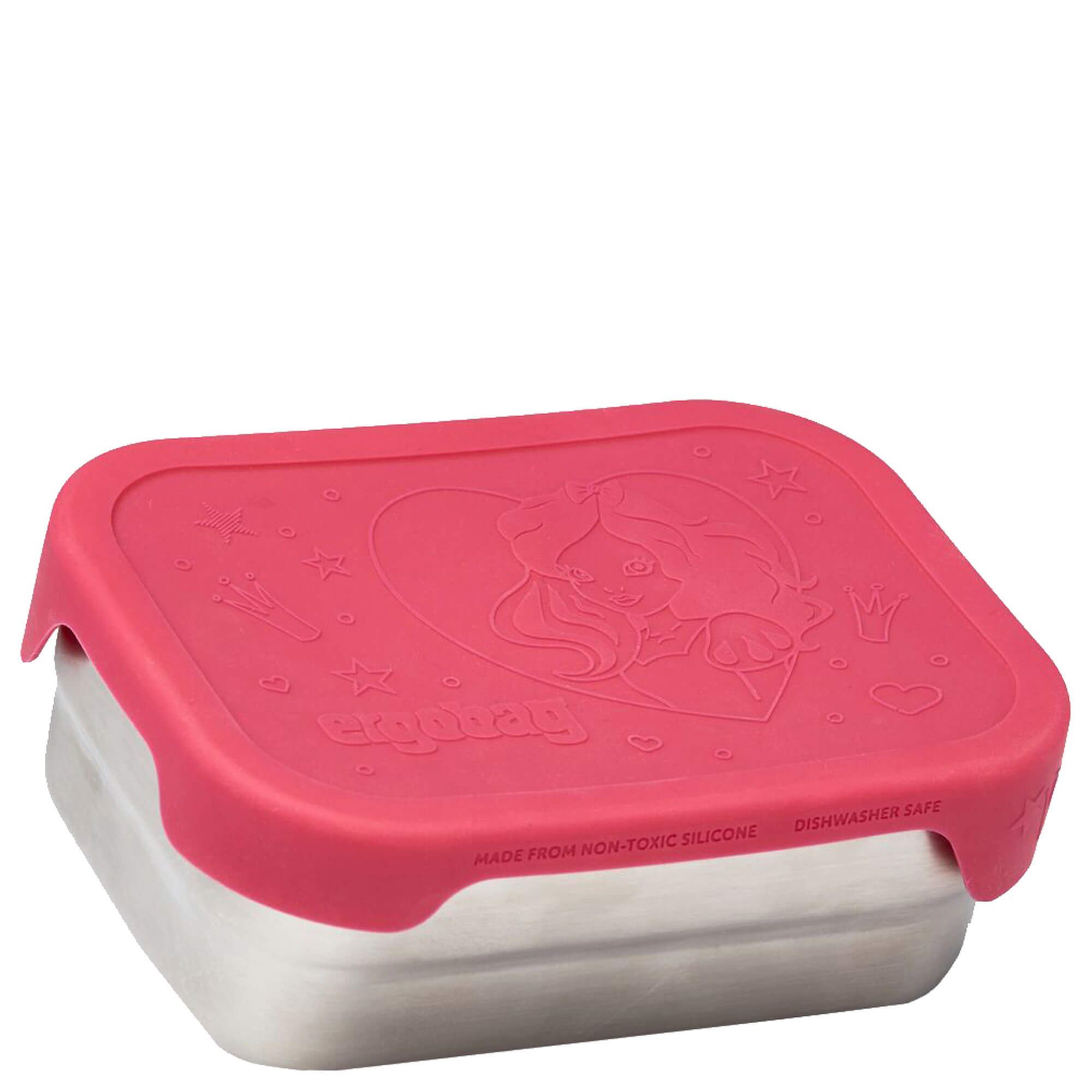 ergobag Lunchbox Zubehör - Brotzeitbox Edelstahl 2tlg. 16 cm (Prinzessin), Edelstahl