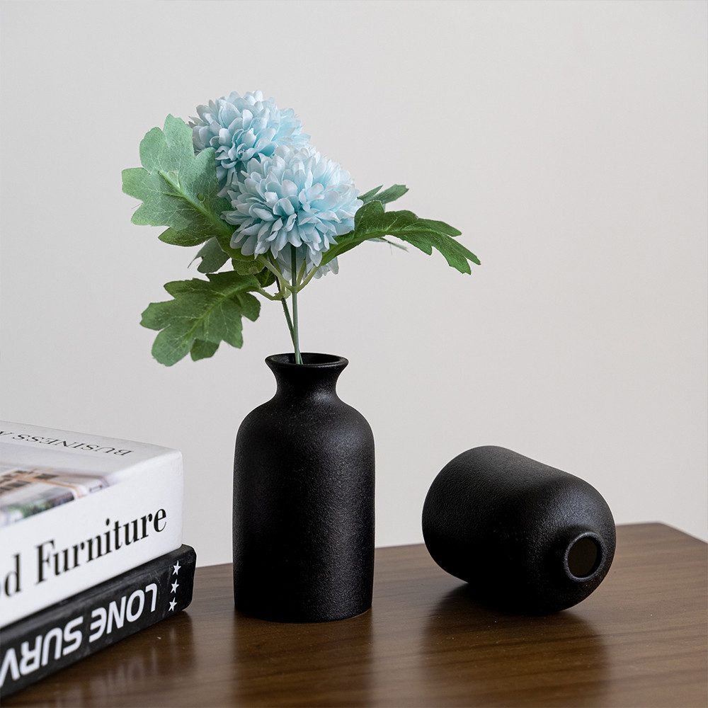 TUWENA Dekovase 3er-Set Keramik Vasen, Blumenvasen Moderne Deko Aesthetic Nordic Stil (3 St), Für Pampas Grass & Getrocknete Blumen, für Tisch, Bücherregal, Man – Bild 5 von 5