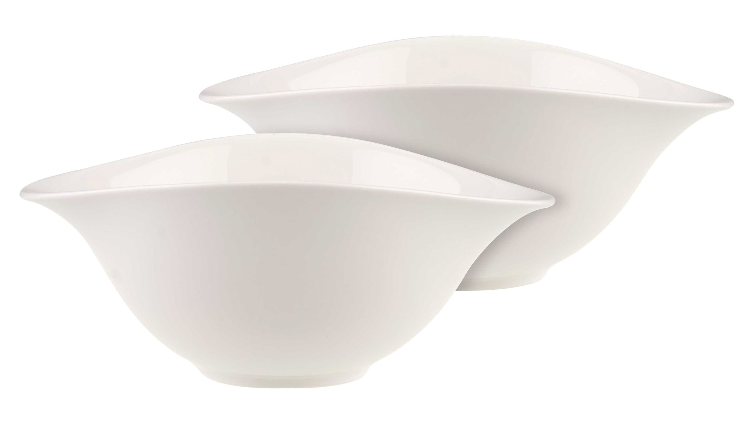 Villeroy & Boch Teller Villeroy & Boch Pasta-Set Vapiano oval weiß Premium-Porzellan 4-teilig, (1 St), Stoß- und Schlagfeste Kanten