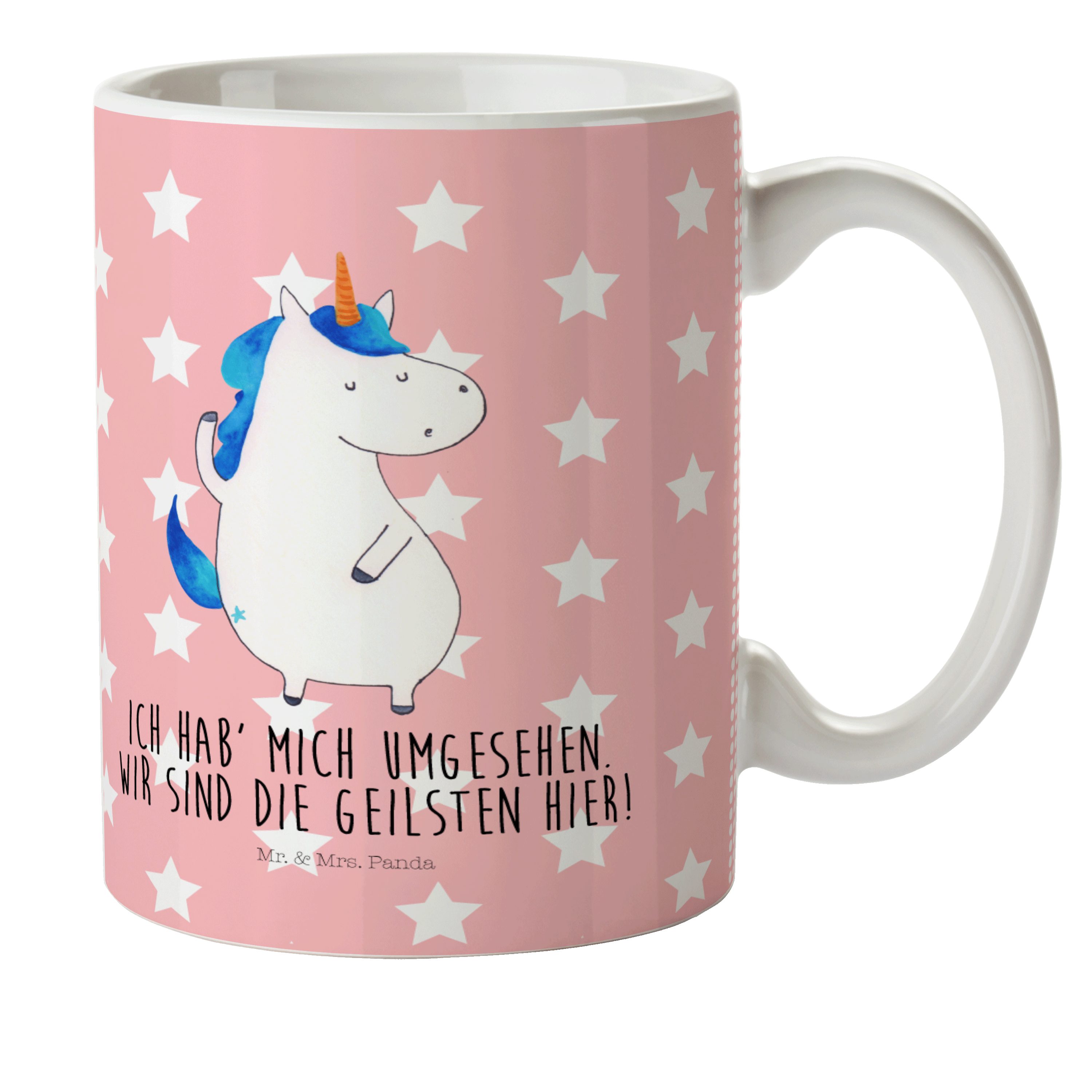 Geschenk, Einhorn Kunststoff - & Tasse, cool, Kinderbecher Rot Kunststoff Pegasu, Mr. Pastell Mann Panda - Mrs.