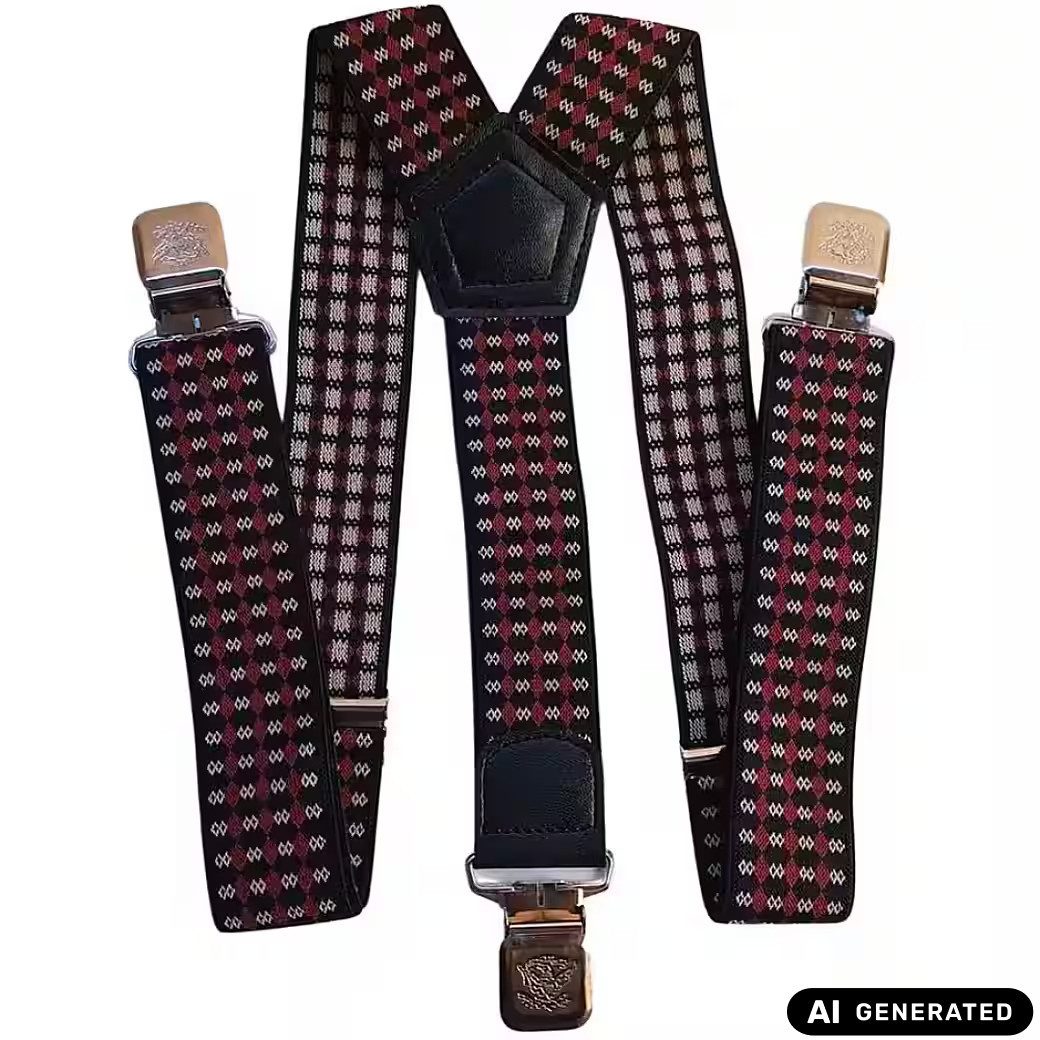 Ware aus aller Welt Hosenträger im Retro-Stil starke Y Hosenträger 40 mm breit mit starke Krallenclips (1-St., klassisch, retro)