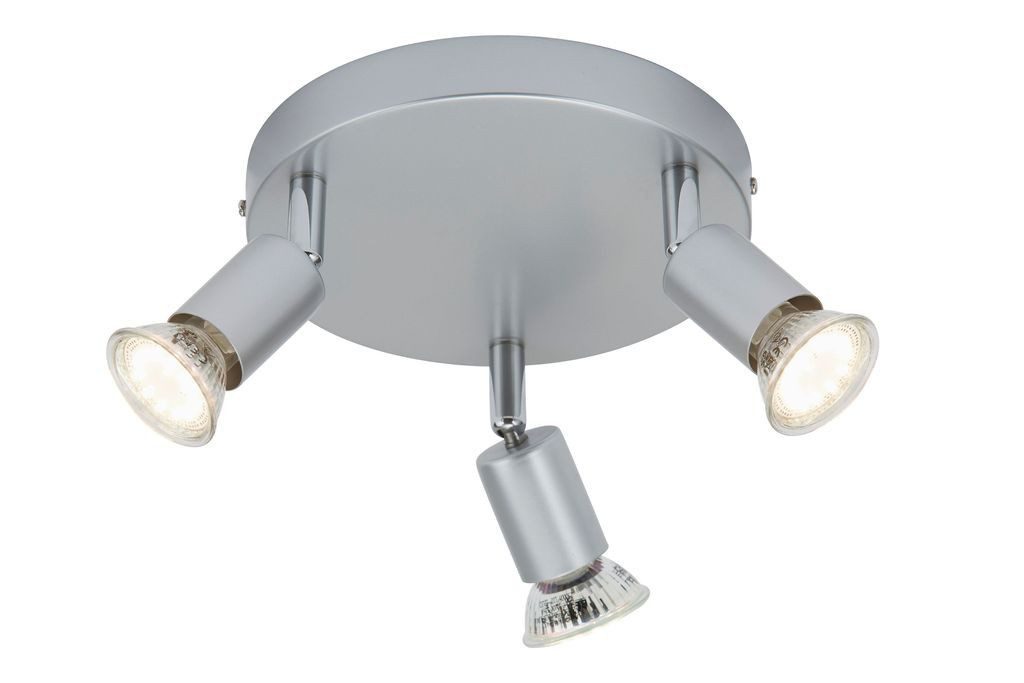 Briloner Leuchten LED Deckenleuchte 2915-034, LED wechselbar, 2700K - Extra-Warmweiß, titanfarbig, GU10, Deckenlampe