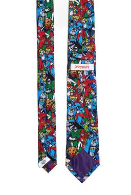 Opposuits Krawatte DC Comics Krawatte – Justice League Lustiger und auffallender Schlips mit den DC Superhelden