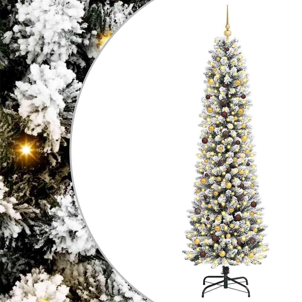 vidaXL Künstlicher Weihnachtsbaum Künstlicher Weihnachtsbaum Weiß 240 cm