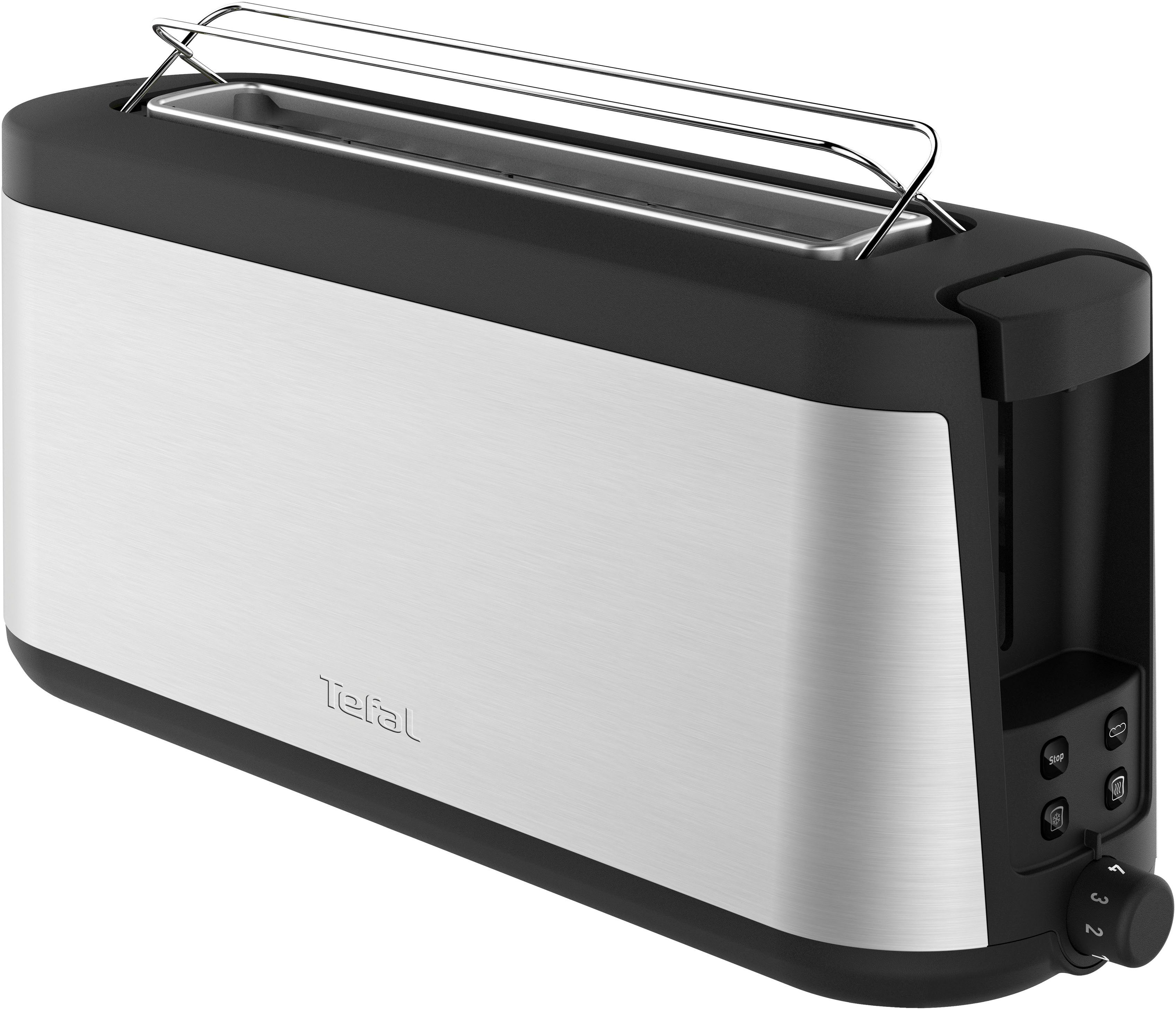 Tefal Toaster TL4308 Element, 1 langer Schlitz, 1000 W, 4 Einstellungen, Langschlitz, mit integriertem Brötchenaufsatz