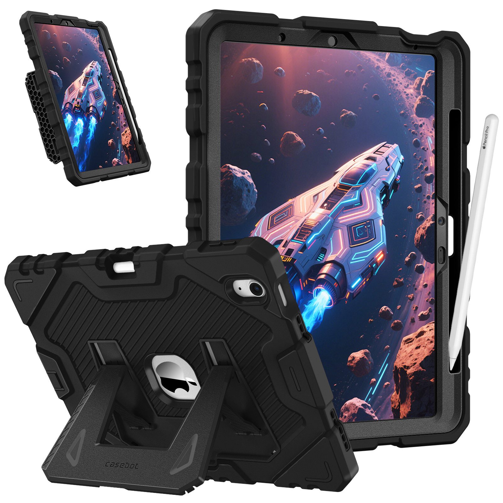 Fintie Tablet-Hülle für iPad Air 11'' M4/M3/M2(2026/2025/2024), iPad Air 5/4 Gen 2022/2020 10.9 Zoll, robuste, stoßfeste Ganzkörper-Schutzhülle mit integriertem Ständer